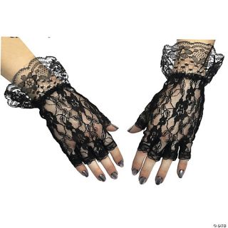 Gloves Black Fingerless - Hollywood Toys & Costumes