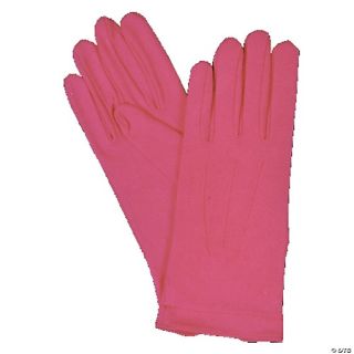 Hot Pink Nylon Gloves with Snap