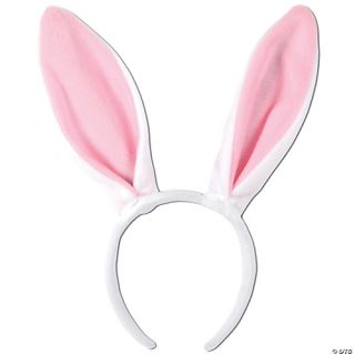 Bunny Ears White with Pink Lining