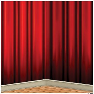 Red Curtain Backdrop 4' X 30'