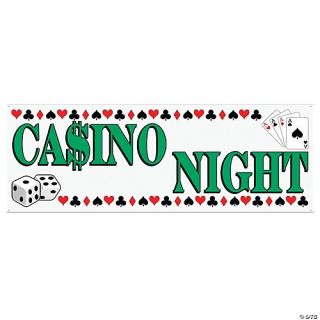 5' X 21" Casino Night Banner