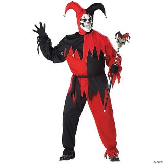 Men's Plus Size Evil Jester Costume