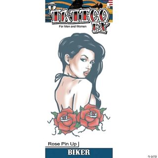 Rose Pin Up Biker Tattoo FX