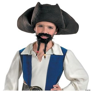 Pirate Hat, Mustache & Goatee - Pirates of the Caribbean