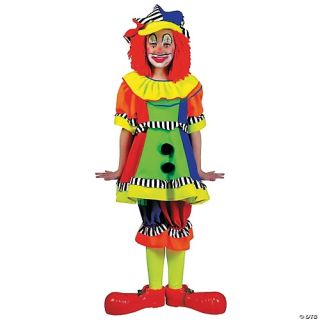 Girl's Spanky Stripes Clown Costume