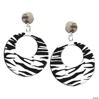 Earrings Zebra White