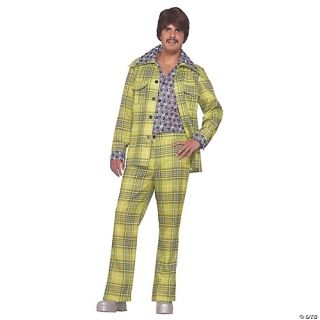 Men's 70s Plaid Leisure Suit