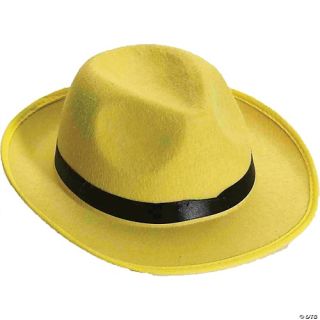 Hat Yellow Fedora Adult