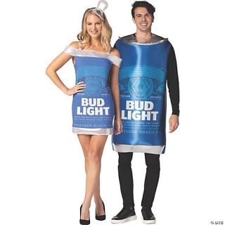 Bud Light Can Tunic & Dress Couples Costume