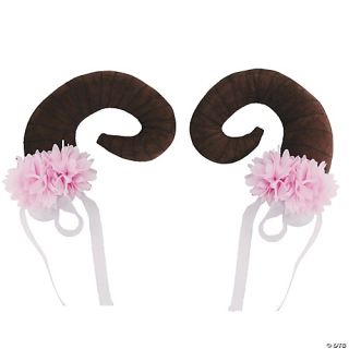Floral Clustered Nymph Horn Pr