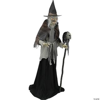6' Lunging Witch with DigitEye Animated Prop