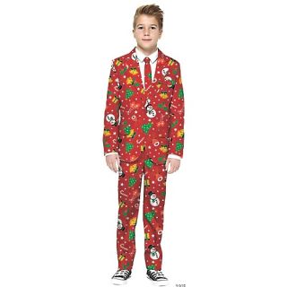 Boy's Red Icon Christmas Suit