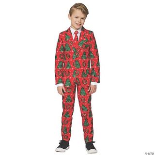 Boy's Red Christmas Suit