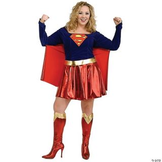 Women's Plus Size Deluxe Supergirl Costume