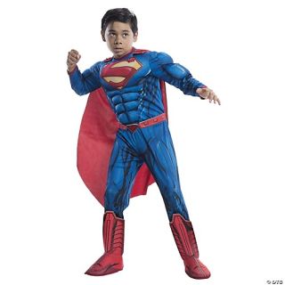 Boy's Deluxe Photo-Real Muscle Chest Superman Costume