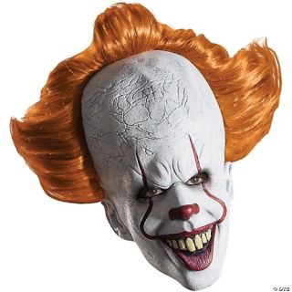 Pennywise Overhead Mask with Attached Hair - IT