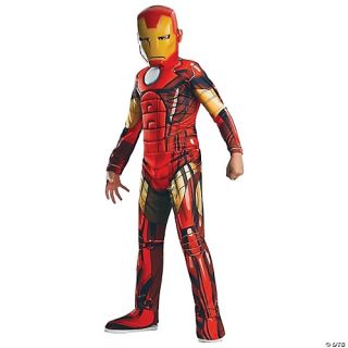 Boy's Deluxe Muscle Iron Man Costume