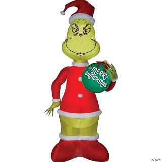 Giant Airblown Grinch with Ornament