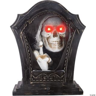 Tombstone Tapping Skeleton Prop