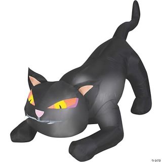 28" Airblown Outdoor Black Cat - Small