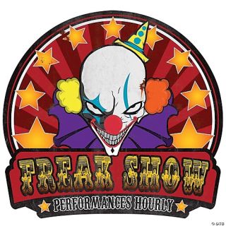 21" Freak Show Metal Sign