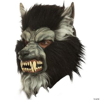 Gray Howling Latex Mask