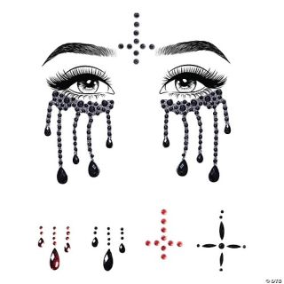 Possessed Jeweled Face Sticker