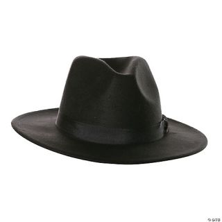 Black Fedora Hat - Adult