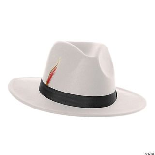White Fedora Hat - Adult