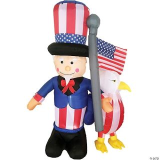 6' Inflatable Uncle Sam with Eagle