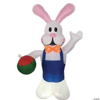 7' Inflatable Bunny with Egg